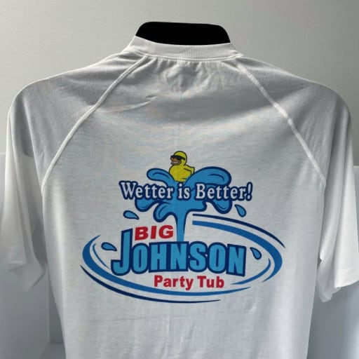 Big Johnson Party Tub logo on Crew Short-sleeve Tee (Back)